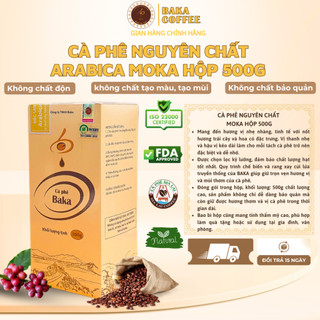 Cà Phê Nguyên Chất Baka Coffee - Moka (Hộp 500g)