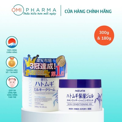 Kem Dưỡng Ẩm Hatomugi Chiết xuất Ý Dĩ Dưỡng Ẩm Và Làm Sáng Da Reihaku Hatomugi 300g