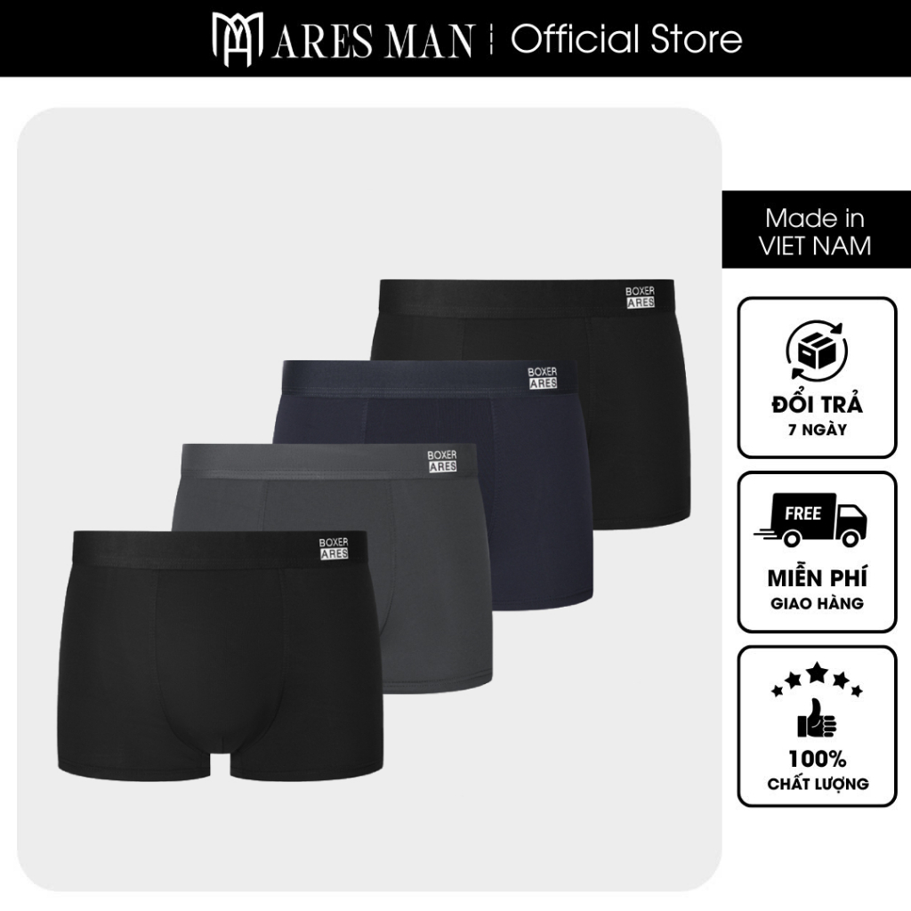 Combo quần lót nam Kelvin Man chất thun lạnh kháng khuẩn co giãn 4 chiều - Ares Men 2