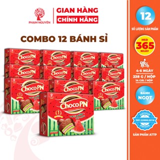 [BÁNH KẸO SỈ] Combo 12 Hộp Bánh phủ Socola Choco PN Dưa Hấu 238g | Bánh ăn vặt Socola | Đồ ăn vặt