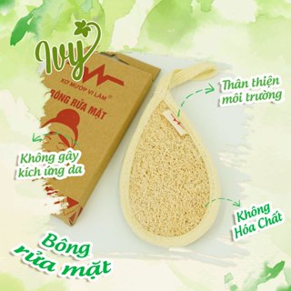 Bông Rửa Mặt Xơ Mướp - Massage Mặt Và Tẩy Tế Bào Chết Da Mặt, Giúp Vùng Da Mặt Trắng Hồng Tự Nhiên