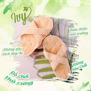 Dép Quai Chéo Xơ Mướp Trong Nhà, Văn Phòng, Giúp Mát Xa Lòng Bàn Chân, Giữ Vùng Da Bàn Chân Sạch Sẽ