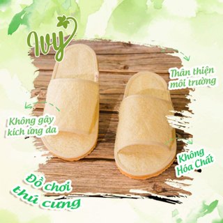 Dép Xơ Mướp Quai Ngang Nam Nữ Trong Nhà Và Văn Phòng - Mát Xa Lòng Bàn Chân - Thấm Hút Mồ Hôi Chân