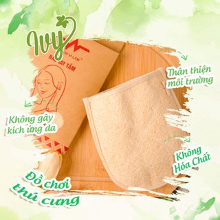 Bao Tay Tắm Xơ Mướp Vi Lâm Massage Toàn Thân Và Tẩy Tế Bào Chết Giúp Da Mịn Màng