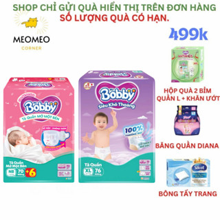 Tã / bỉm quần Mở Một Bên Bobby dễ mặc cho bé sơ sinh NB-S / Bỉm quần siêu khô thoáng Bobby Ultra+ Gạo Non M L XL XXL