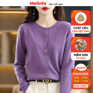 Áo len nữ cổ tròn dài tay, áo len cardigan nữ chất len mềm mịn co giãn thời trang Hàn Quốc mặc mùa thu đông mã VAA0260