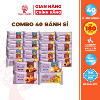[BÁNH KẸO SỈ] Combo 40 Bánh Sừng Bò Bauli Moonfils 45g | Bánh ăn sáng | Bánh sừng trâu | Đồ ăn vặt