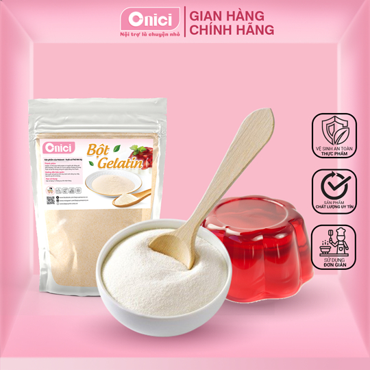Bột gelatin (100gr) làm dông chè khúc bạch BẾP CỦA MẸ ONICI