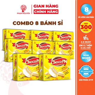 [BÁNH KẸO SỈ] Combo 8 Hộp Bánh phủ Socola Choco PN Phô Mai 216g | Bánh ăn vặt Socola | Đồ ăn vặt