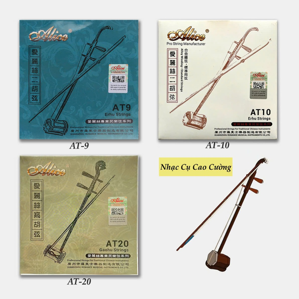 Dây Đàn Nhị, Líu, Cò AT9, AT10, AT20 Nhạc Cụ Cao Cường