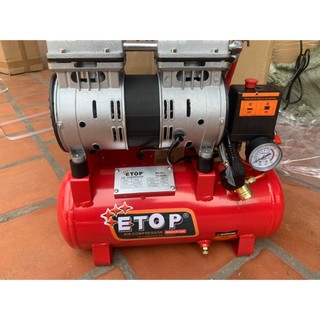  Máy nén khí sạch mini bình 9L ETOP -kèm phụ kiện- nén khí chống ồn 