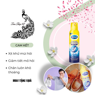 Xịt khử mùi giày Scholl bình xịt thơm giày khử mùi ngay lập tức giảm tiết mồ hôi giúp chân khô thoáng tự tin cả ngày dài