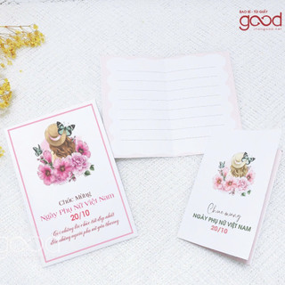 combo 5 Thiệp chúc mừng ngày 20/10 CÓ KÈM BAO THƯ giấy dày for 180gms có nhiều mẫu xinh