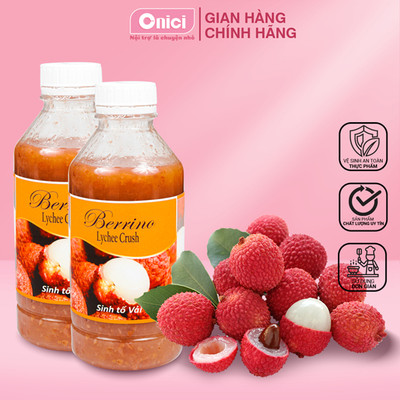 Sinh tố berrino hương vị trái cây Bếp của mẹ Onici hương vải chai 1000ml