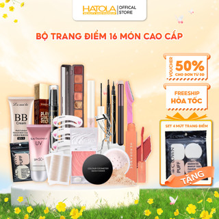 Bộ Trang Điểm 16 Món Đầy Đủ Hatola - Makeup Cá Nhân Cơ Bản Nhẹ Nhàng Tự Nhiên Đi Học Đi Làm Đi Chơi HATOLA 