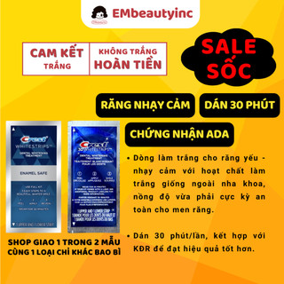 [1 GÓI] Miếng dán trắng răng Crest 3D Whitestrips Mỹ