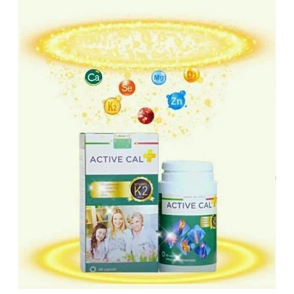 Viên Uống Active Cal - Bổ Sung Canxi Hữu Cơ, Vitamin D3 K2, Giúp Hấp Thụ Canxi Tốt Hơn (Hộp 60 viên)