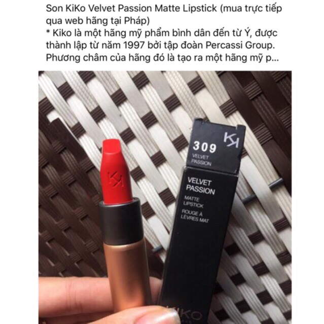 Son Kiko 309 chuẩn auth_triswim