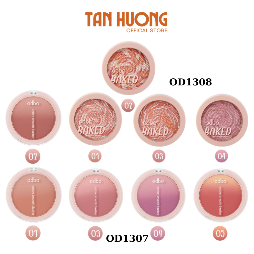 Phấn má odbo Ombre Smooth Blusher OD1307 5.5g OD1308