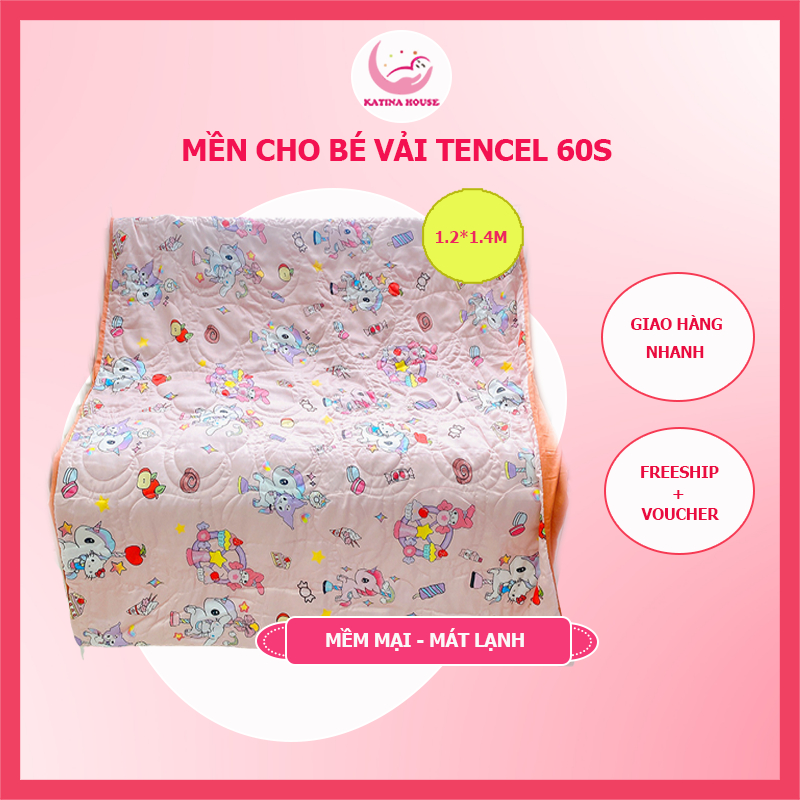 Chăn cho bé đi học Katina House, vải Tencel 60s mềm mượt mát lạnh