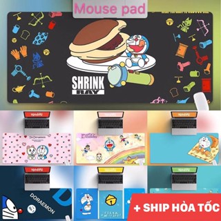  Tấm lót chuột pad chuột cỡ lớn in hình Doraemon kích thước 80x30cm 90x40cm chống trơn trượt 