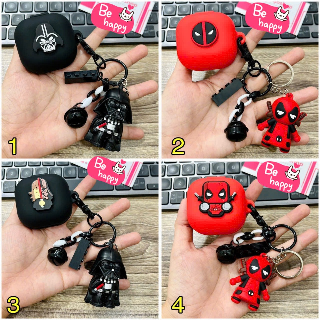 Case Silicon Samsung Galaxy Buds 2 -  Buds live - Buds pro - Buds 2 pro kèm móc khóa