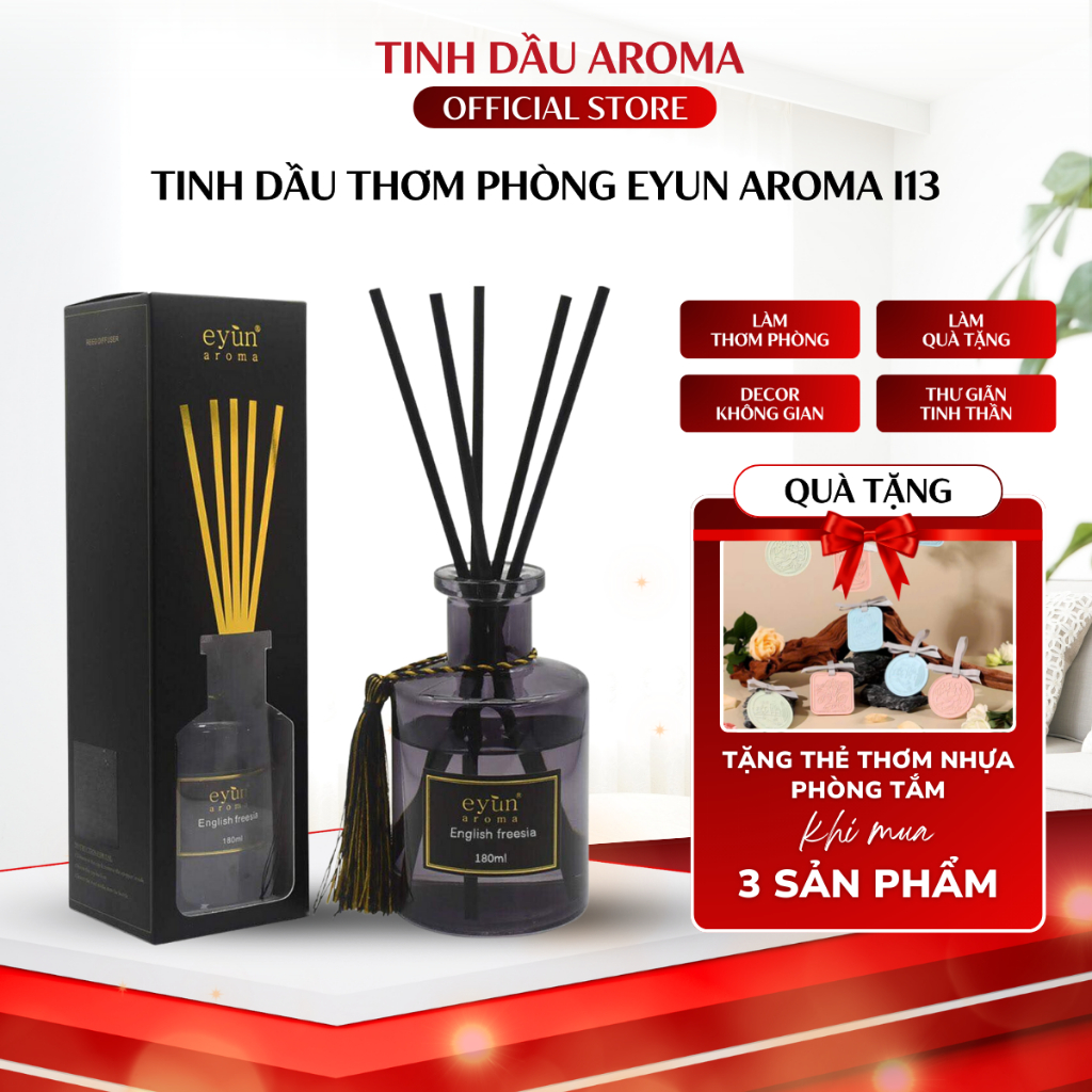 Tinh Dầu Thơm Phòng Khuếch Tán EYUN AROMA I13, Dùng Trong Khách Sạn, Hương Thơm Sang Trọng 180ML
