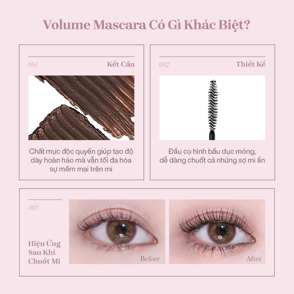 [SĂN DEAL KHAI XUÂN] Mascara Chuốt Dày Mi Định Hình Mi Tốt mude Inspire Volume Curling Mascara (10ml & 8ml) | BigBuy360 - bigbuy360.vn