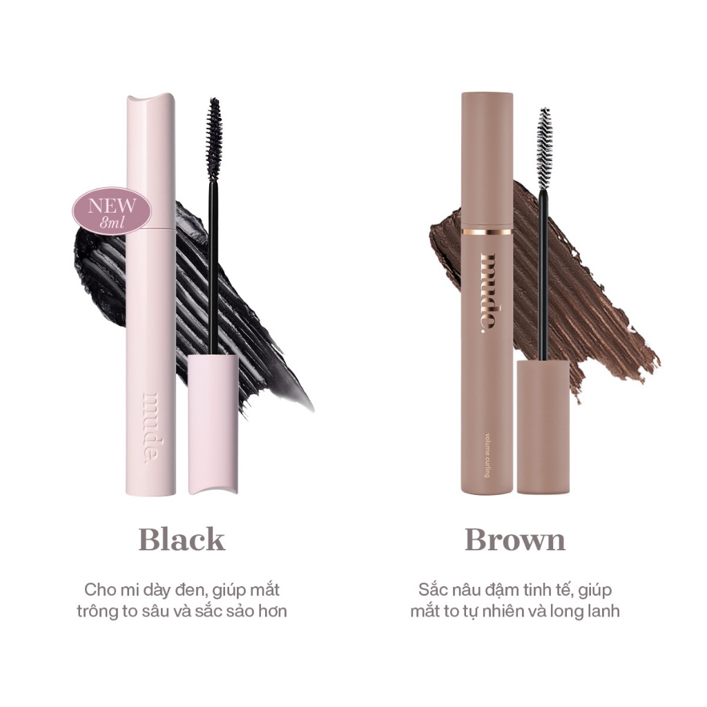 [SĂN DEAL KHAI XUÂN] Mascara Chuốt Dày Mi Định Hình Mi Tốt mude Inspire Volume Curling Mascara (10ml & 8ml) | BigBuy360 - bigbuy360.vn
