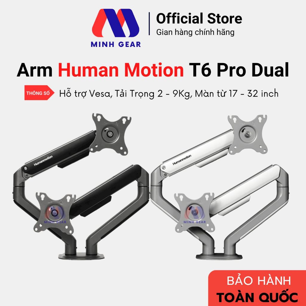 Giá treo màn hình đôi Human Motion T6 Pro Dual