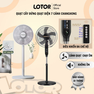Quạt cây đứng 7 cánh ChangHong Quạt điện có điều khiển sử dụng motor bạc không gây tiếng ồn hiệu năng làm mát cao