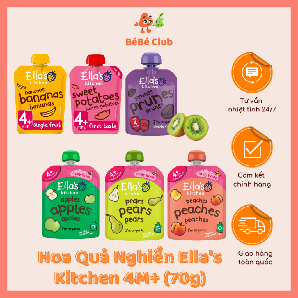 Hoa Quả Nghiền Ella's Kitchen 4M+ (70g)