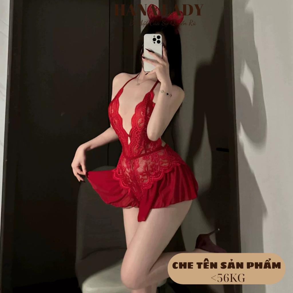 Đồ Ngủ Sexy, Bodysuit Ren Phối Dây Lưng Hở Đáy Gợi Cảm VN529 | BigBuy360 - bigbuy360.vn