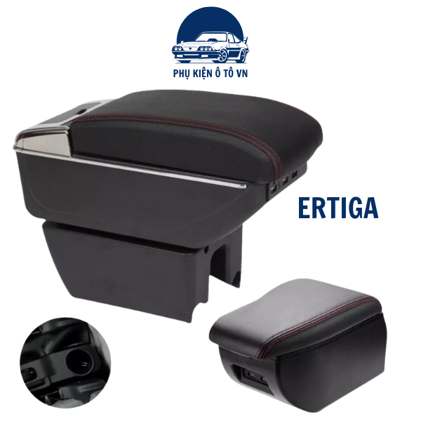 Hộp Tỳ Tay, Bệ Tỳ Tay Xe Suzuki Ertiga, XL7 Màu Đen Có Cổng USB bệ tỳ tay