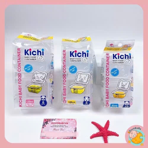 Khay trữ đông đồ ăn dặm,bảo quản thức ăn cho bé Kichilachi 50-150ml Goodbabyvn