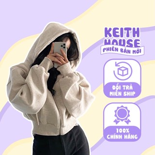 Áo Khoác Nỉ Croptop Mũ Siêu To, Áo Hoodie Zip Dày Dặn Form Rộng Hàn Quốc, Áo Dáng Ngắn Siêu Xinh Chất Nỉ Hàn Miho House