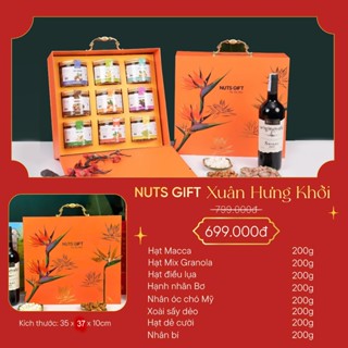 Hộp quà Nuts Gift - 9 vị hạt dinh dưỡng và trái cây đặc sản