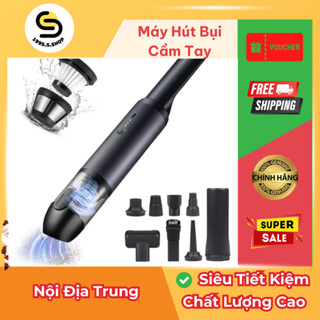 Máy hút bụi cầm tay , máy hút bụi công suất lớn 16000pa, máy hút bụi Q208, Chổi hút bụi Full hộp tặng kèm phụ kiện