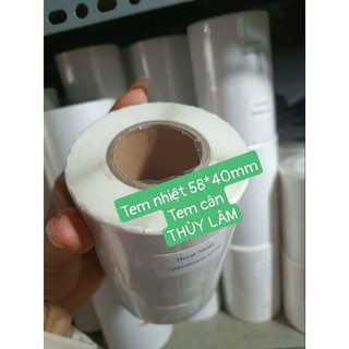 Giấy in tem cân điện tử 58*40mm - cuộn 30m