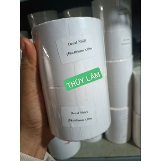 Giấy in tem cân điện tử 58*40mm - cuộn 30m