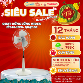 Quạt đứng lửng Midea FTS40-17VD - Gọn gàng, đẹp mắt, quạt êm ru, núm vặn cơ dễ sử dụng