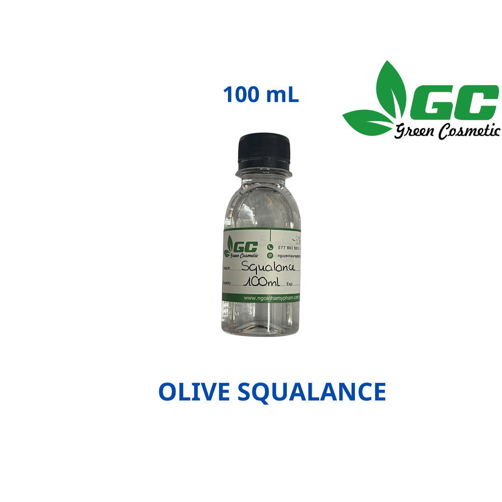 [HCM] Olive Squalance - Dầu Squalance - Dầu nhẹ cao cấp dùng cho tẩy trang. dưỡng da - nguyên liệu mỹ phẩm Greencosmetic