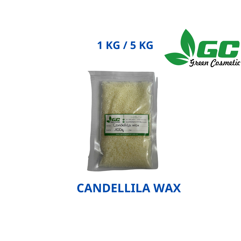 [HCM] GIÁ SỈ - Candellila Wax - Sáp làm son, kem, wax - nguyên liệu mỹ phẩm Greencosmetic 1 kg, 5 KG
