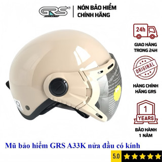 Mũ bảo hiểm GRS nửa đầu A33K - CAM KẾT CHÍNH HÃNG 100% - HÀNG CÓ SẴN