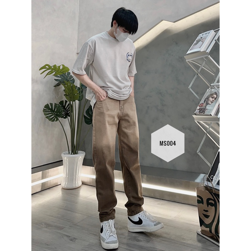 QUẦN JEANS RÁCH GỐI NAM - Quần Jeans Basic dễ phối đồ MS004