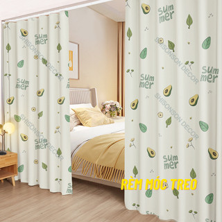 Rèm gác trọ, rèm phòng trọ dùng để ngăn phòng vải thoáng mát họa tiết dễ thương Shisonson