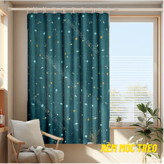 Rèm Rido Treo Bằng Móc Che Cửa Chính, Cửa Sổ Và Gác Trọ Bằng Vải Polyeste có nhiệu họa tiết kích thước Shisonson
