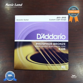 Dây đàn guitar acoustic d'addario ej26 - chính hãng usa