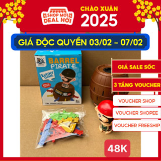 Bộ đồ chơi Thùng Cướp Biển, đâm hải tặc size lớn 20cm