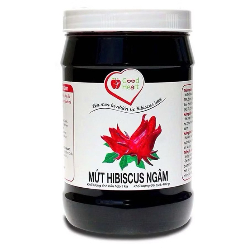 Mứt Hibicus ngâm Good Heart hũ 1kg (Mứt Atiso đỏ)